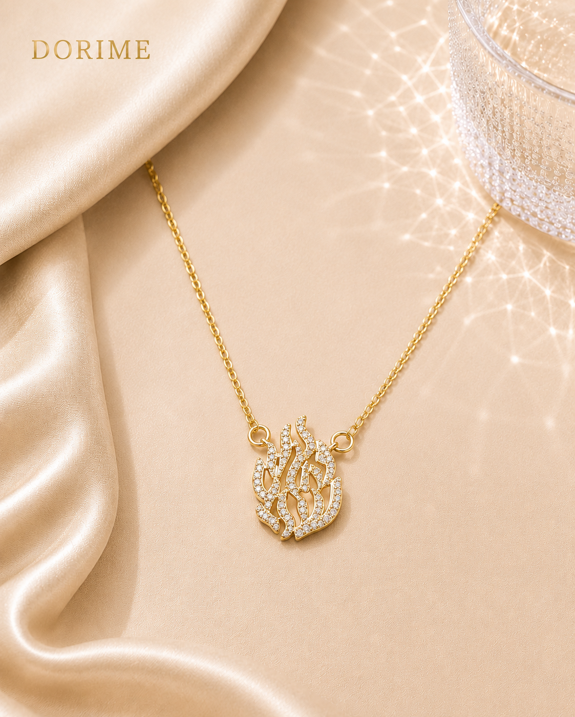 Flame Glow Necklace - 18K Gold Plated