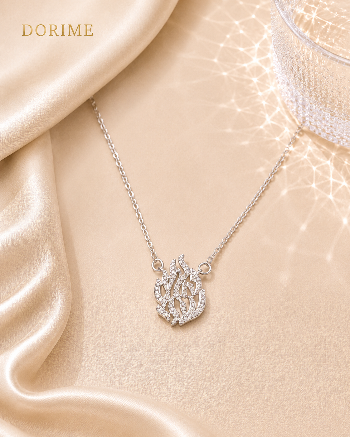 Flame Glow Necklace - 18K Gold Plated